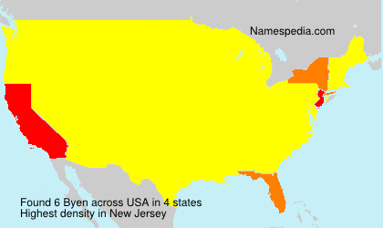 Surname Byen in USA