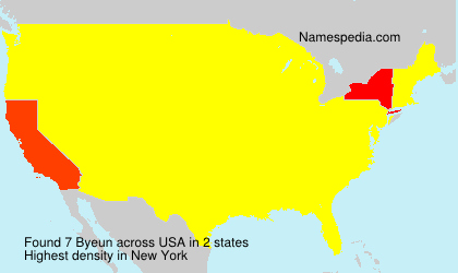 Surname Byeun in USA