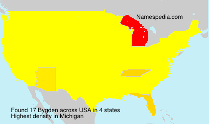 Surname Bygden in USA