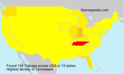 Surname Cabage in USA Surname Cabage in USA