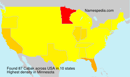 Surname Cabak in USA Surname Cabak in USA