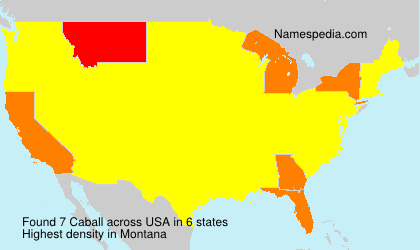 Surname Caball in USA Surname Caball in USA