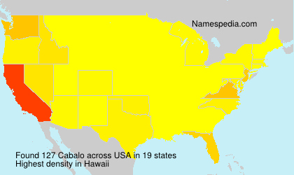 Surname Cabalo in USA Surname Cabalo in USA