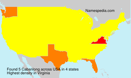 Surname Cabanlong in USA Surname Cabanlong in USA