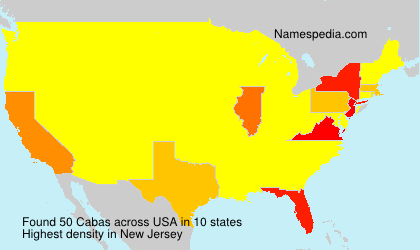 Surname Cabas in USA Surname Cabas in USA