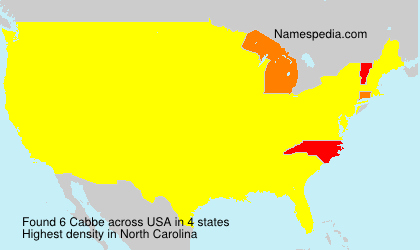 Surname Cabbe in USA Surname Cabbe in USA