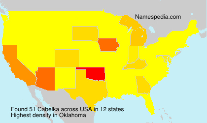 Surname Cabelka in USA Surname Cabelka in USA