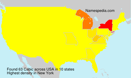 Surname Cabic in USA Surname Cabic in USA