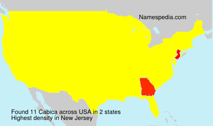 Surname Cabica in USA Surname Cabica in USA