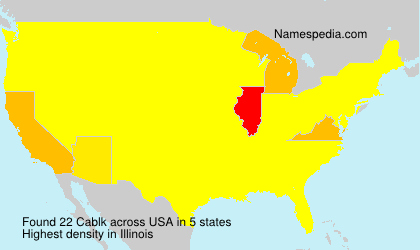 Surname Cablk in USA Surname Cablk in USA