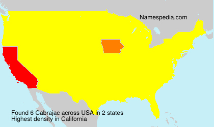 Surname Cabrajac in USA Surname Cabrajac in USA