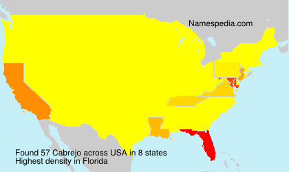 Surname Cabrejo in USA