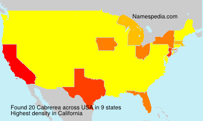 Surname Cabrerea in USA Surname Cabrerea in USA
