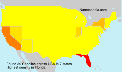 Surname Cabrillas in USA Surname Cabrillas in USA