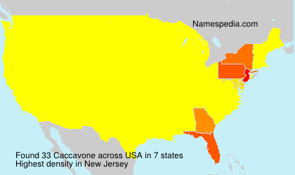 Surname Caccavone in USA Surname Caccavone in USA