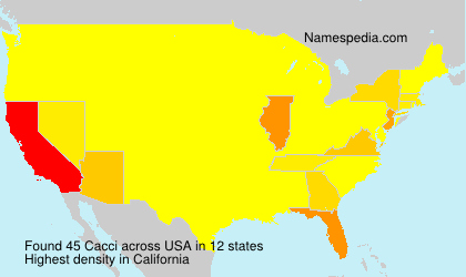 Surname Cacci in USA Surname Cacci in USA
