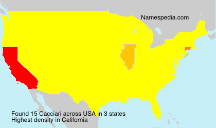Surname Cacciari in USA Surname Cacciari in USA