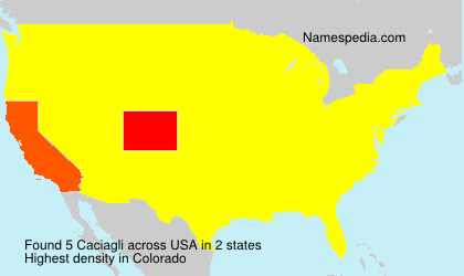 Surname Caciagli in USA Surname Caciagli in USA