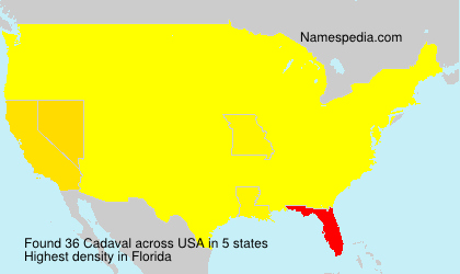 Surname Cadaval in USA Surname Cadaval in USA
