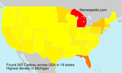Surname Cadeau in USA Surname Cadeau in USA