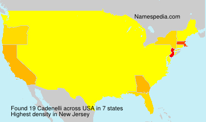 Surname Cadenelli in USA Surname Cadenelli in USA