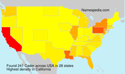Surname Cader in USA Surname Cader in USA