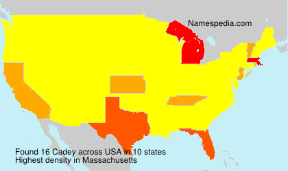 Surname Cadey in USA Surname Cadey in USA