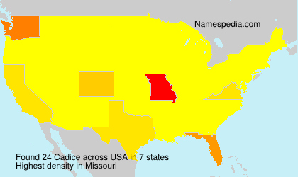 Surname Cadice in USA Surname Cadice in USA