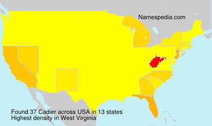 Surname Cadier in USA