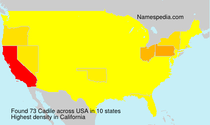 Surname Cadile in USA Surname Cadile in USA