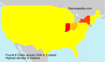 Surname Cadio in USA Surname Cadio in USA