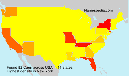 Surname Caen in USA Surname Caen in USA