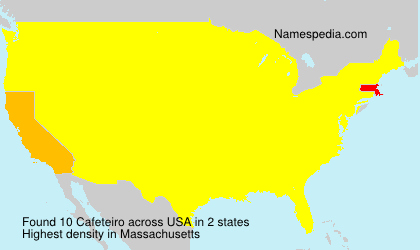 Surname Cafeteiro in USA Surname Cafeteiro in USA