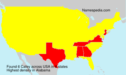 Surname Cafey in USA Surname Cafey in USA
