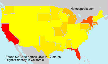 Surname Caffe in USA Surname Caffe in USA