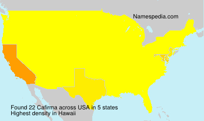 Surname Cafirma in USA Surname Cafirma in USA
