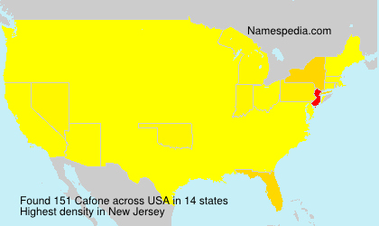 Surname Cafone in USA Surname Cafone in USA