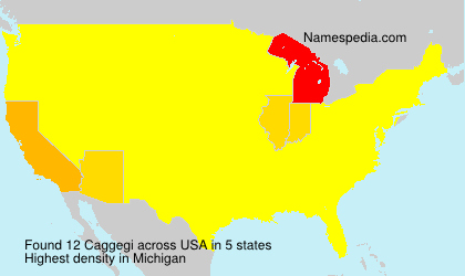 Surname Caggegi in USA