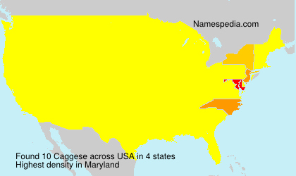 Surname Caggese in USA Surname Caggese in USA