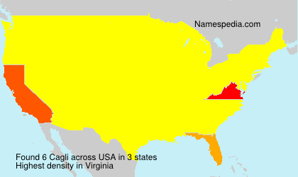Surname Cagli in USA