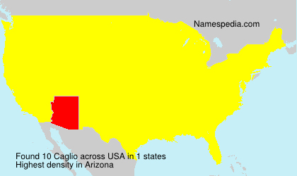 Surname Caglio in USA Surname Caglio in USA