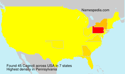Surname Cagnoli in USA Surname Cagnoli in USA