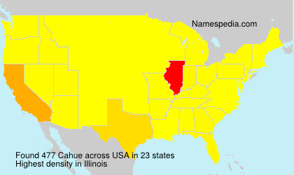 Surname Cahue in USA Surname Cahue in USA