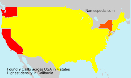 Surname Caillo in USA