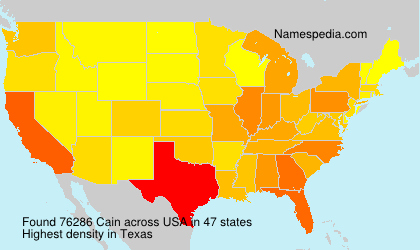 Surname Cain in USA Surname Cain in USA