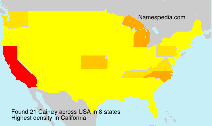 Surname Cainey in USA Surname Cainey in USA