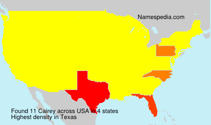 Surname Cairey in USA Surname Cairey in USA