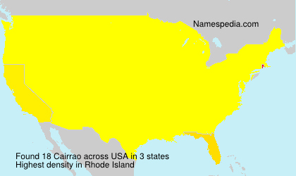 Surname Cairrao in USA
