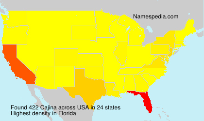 Surname Cajina in USA Surname Cajina in USA