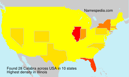 Surname Calabra in USA Surname Calabra in USA